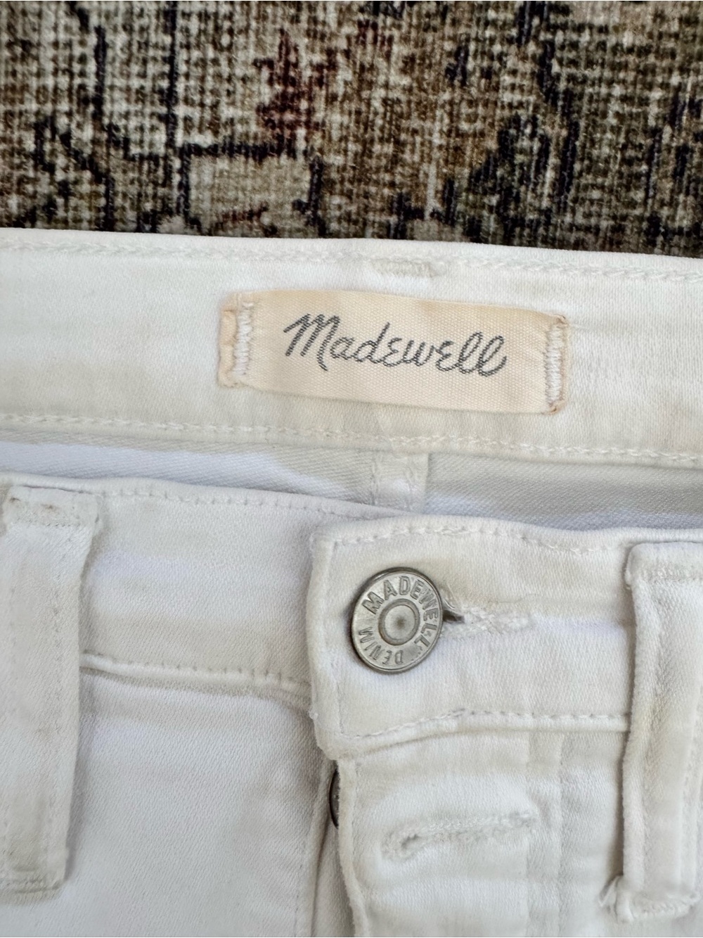 Madewell White High-Rise Skinny Jeans